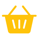 Yellow basket icon