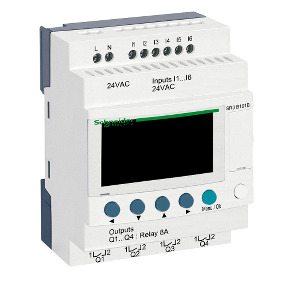SR3B101B modular smart relay Zelio Logic - 10 I O - 24 V AC - clock - display